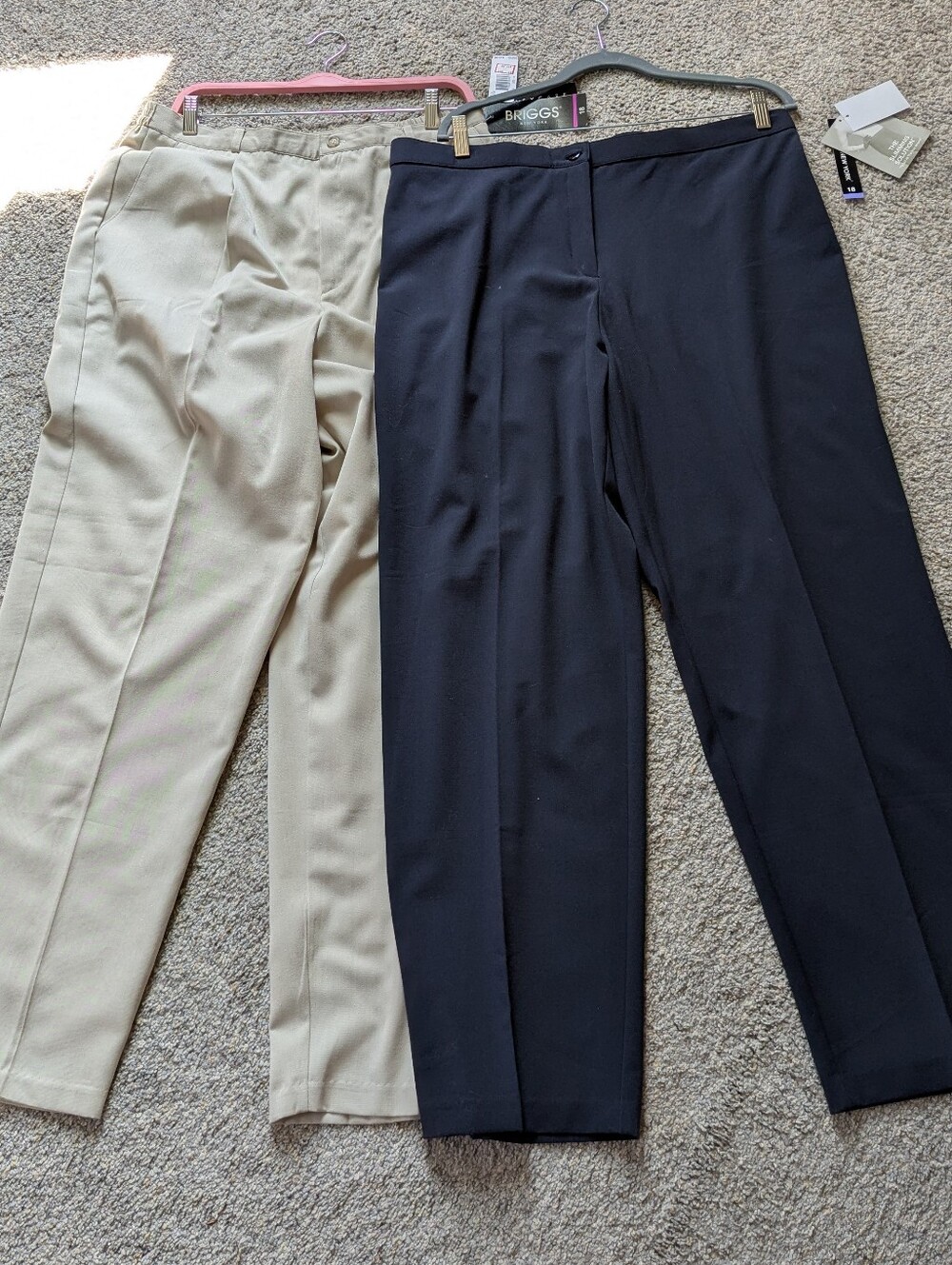 Briggs New York Women's Pants - Navy & Tan
